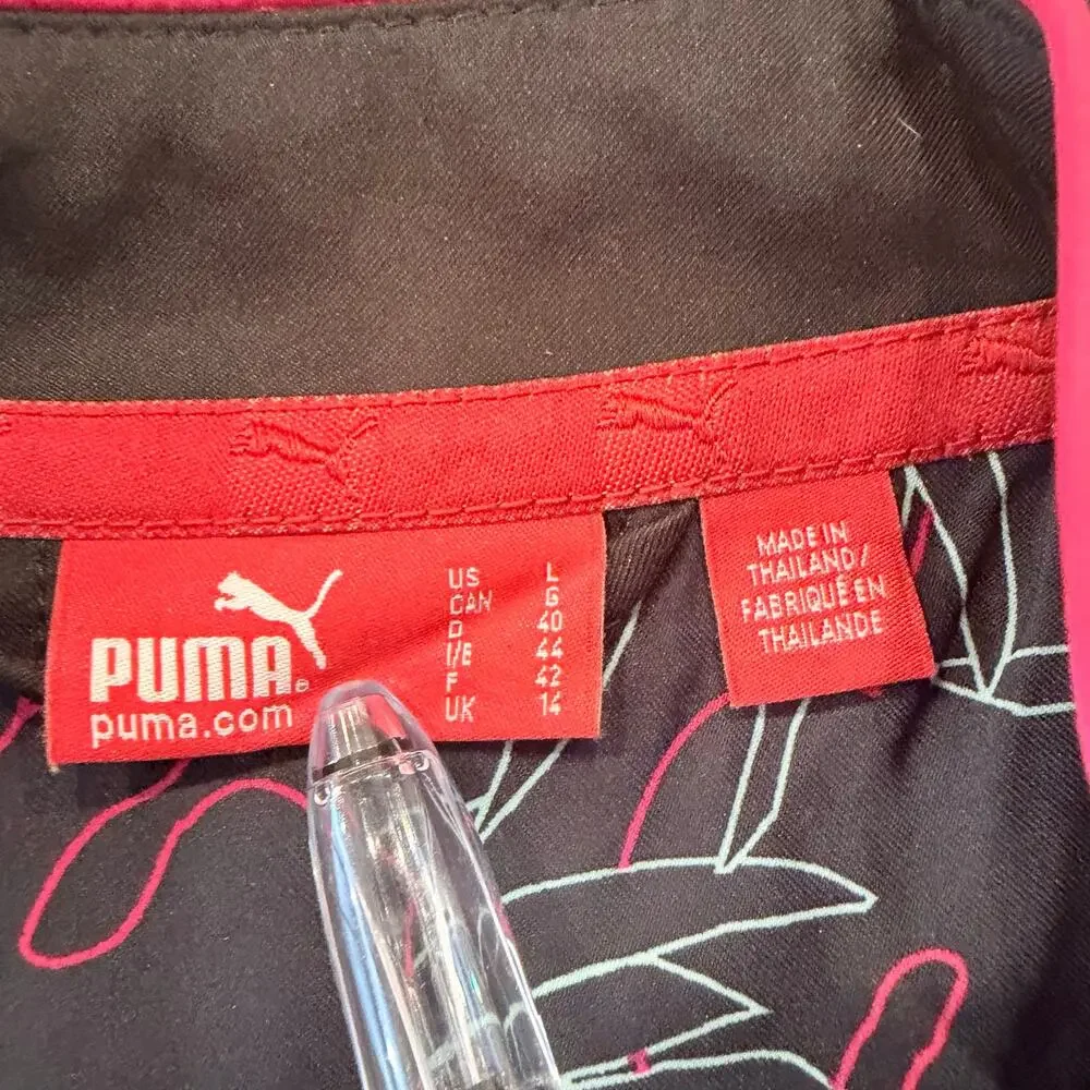 PUMA Golf Black Pink Athletic Dress Large